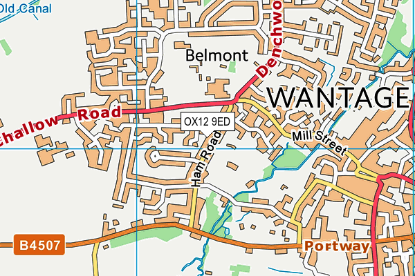 OX12 9ED map - OS VectorMap District (Ordnance Survey)