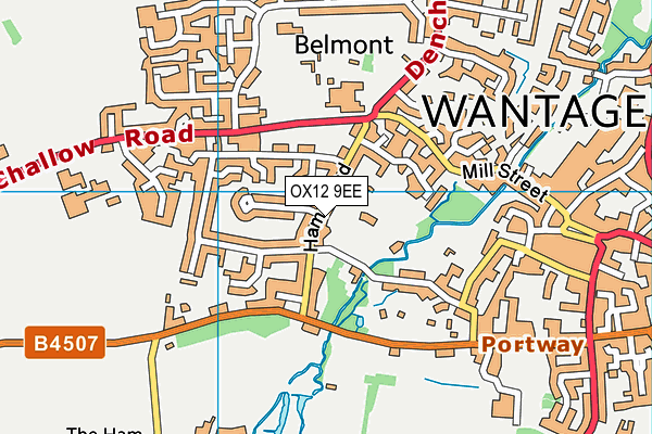 OX12 9EE map - OS VectorMap District (Ordnance Survey)