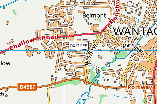 OX12 9EF map - OS VectorMap District (Ordnance Survey)