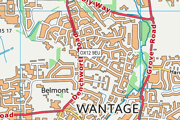 OX12 9EU map - OS VectorMap District (Ordnance Survey)