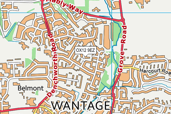 OX12 9EZ map - OS VectorMap District (Ordnance Survey)