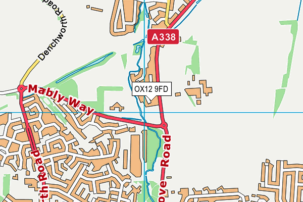 OX12 9FD map - OS VectorMap District (Ordnance Survey)