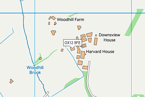 OX12 9FE map - OS VectorMap District (Ordnance Survey)