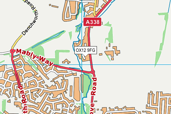 OX12 9FG map - OS VectorMap District (Ordnance Survey)