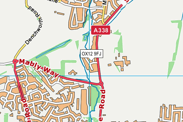 OX12 9FJ map - OS VectorMap District (Ordnance Survey)