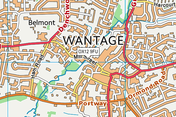 OX12 9FU map - OS VectorMap District (Ordnance Survey)