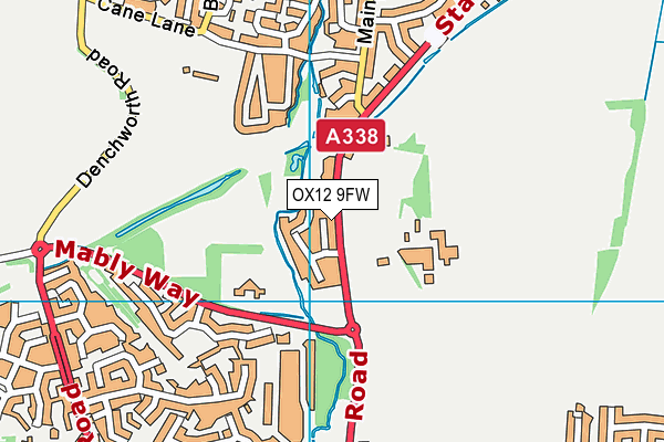 OX12 9FW map - OS VectorMap District (Ordnance Survey)