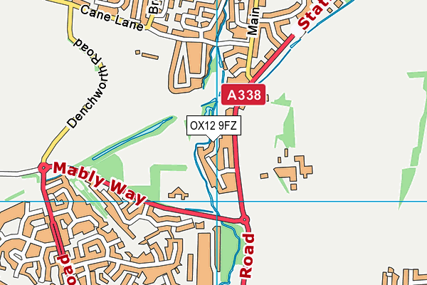 OX12 9FZ map - OS VectorMap District (Ordnance Survey)