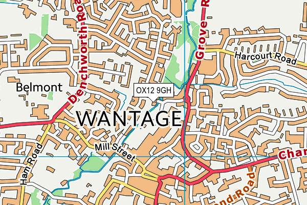 OX12 9GH map - OS VectorMap District (Ordnance Survey)