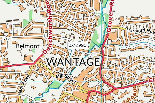 OX12 9GQ map - OS VectorMap District (Ordnance Survey)