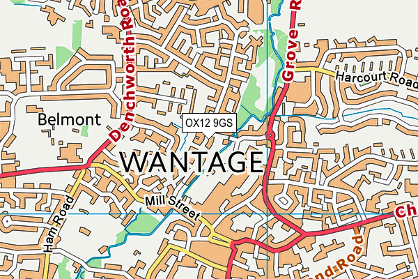 OX12 9GS map - OS VectorMap District (Ordnance Survey)