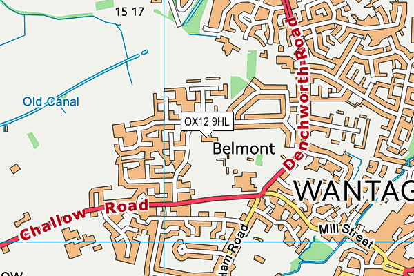 Stockham Primary School map (OX12 9HL) - OS VectorMap District (Ordnance Survey)