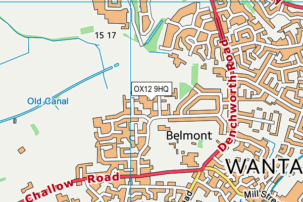 OX12 9HQ map - OS VectorMap District (Ordnance Survey)