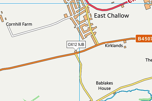 OX12 9JB map - OS VectorMap District (Ordnance Survey)