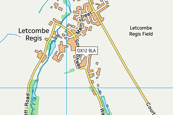 OX12 9LA map - OS VectorMap District (Ordnance Survey)