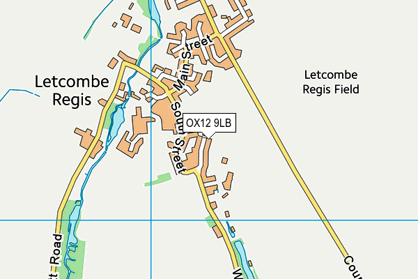 OX12 9LB map - OS VectorMap District (Ordnance Survey)