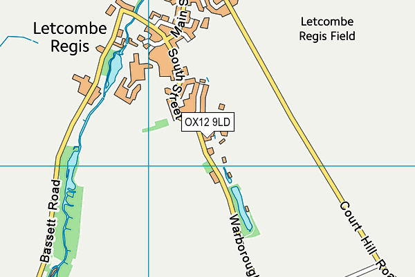 OX12 9LD map - OS VectorMap District (Ordnance Survey)