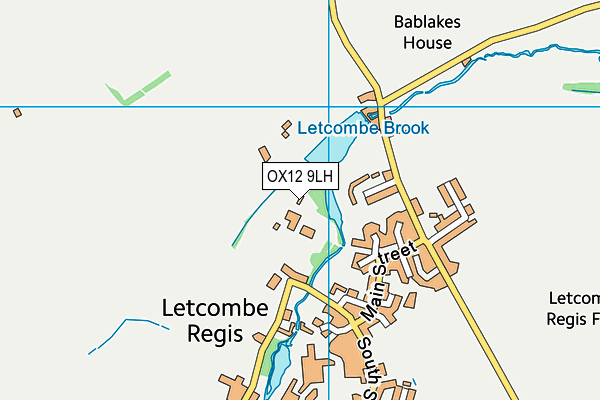 OX12 9LH map - OS VectorMap District (Ordnance Survey)