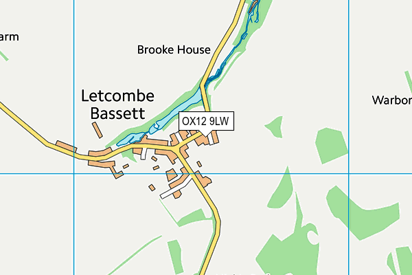 OX12 9LW map - OS VectorMap District (Ordnance Survey)