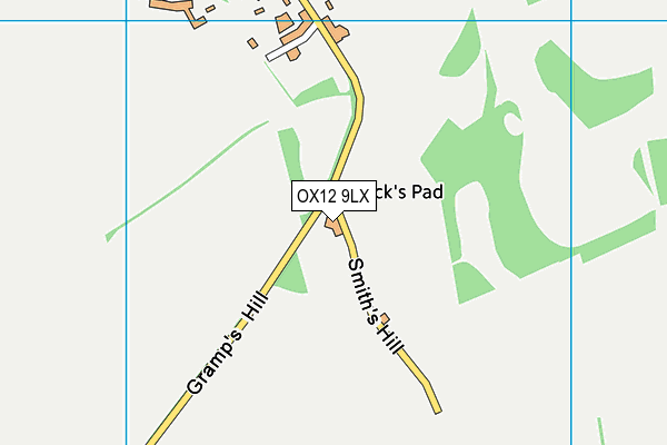 OX12 9LX map - OS VectorMap District (Ordnance Survey)