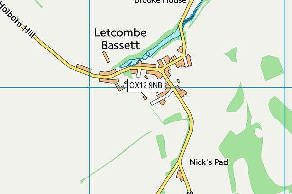 OX12 9NB map - OS VectorMap District (Ordnance Survey)