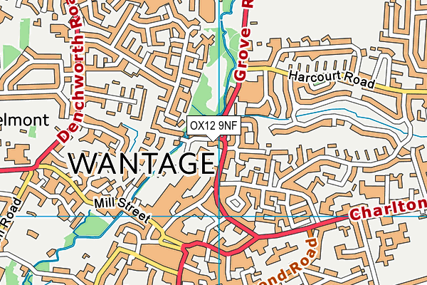 OX12 9NF map - OS VectorMap District (Ordnance Survey)