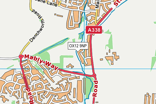 OX12 9NP map - OS VectorMap District (Ordnance Survey)