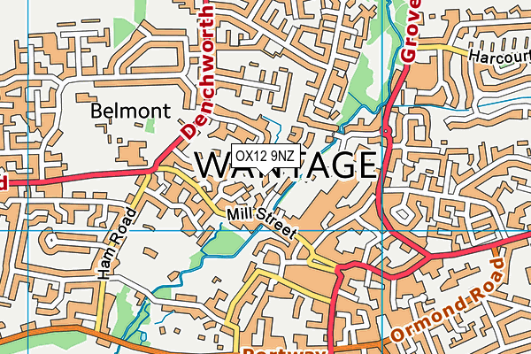 OX12 9NZ map - OS VectorMap District (Ordnance Survey)