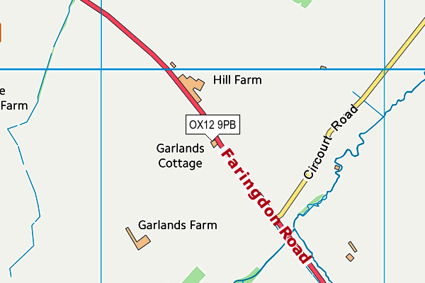 OX12 9PB map - OS VectorMap District (Ordnance Survey)