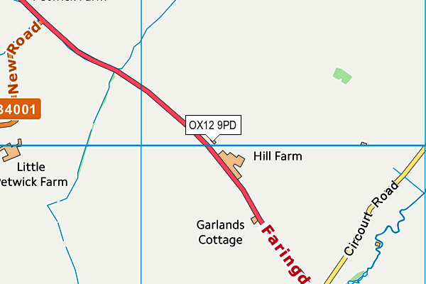 OX12 9PD map - OS VectorMap District (Ordnance Survey)