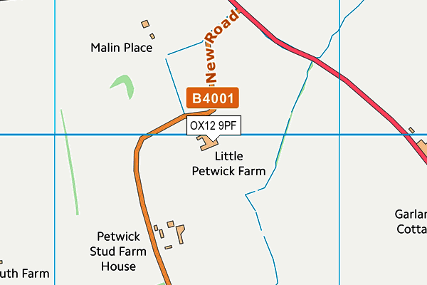 OX12 9PF map - OS VectorMap District (Ordnance Survey)