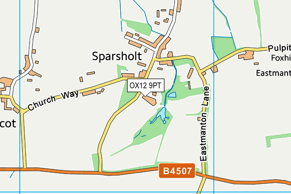 OX12 9PT map - OS VectorMap District (Ordnance Survey)