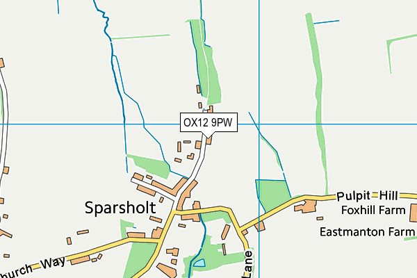 OX12 9PW map - OS VectorMap District (Ordnance Survey)