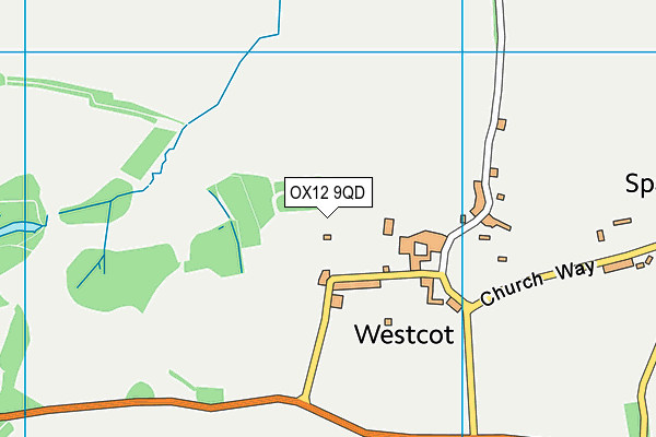 OX12 9QD map - OS VectorMap District (Ordnance Survey)