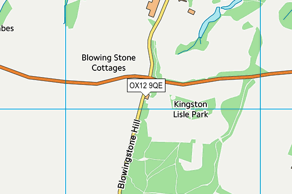 OX12 9QE map - OS VectorMap District (Ordnance Survey)