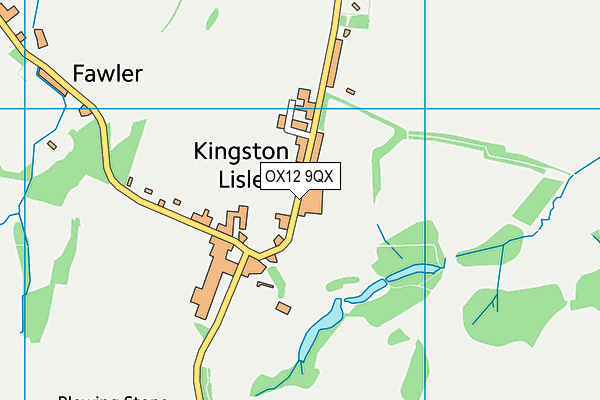 OX12 9QX map - OS VectorMap District (Ordnance Survey)