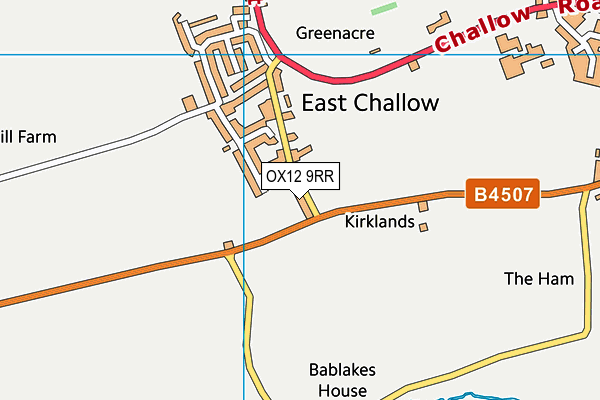 Challow And Childrey Cricket Club map (OX12 9RR) - OS VectorMap District (Ordnance Survey)