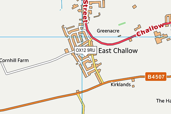 OX12 9RU map - OS VectorMap District (Ordnance Survey)