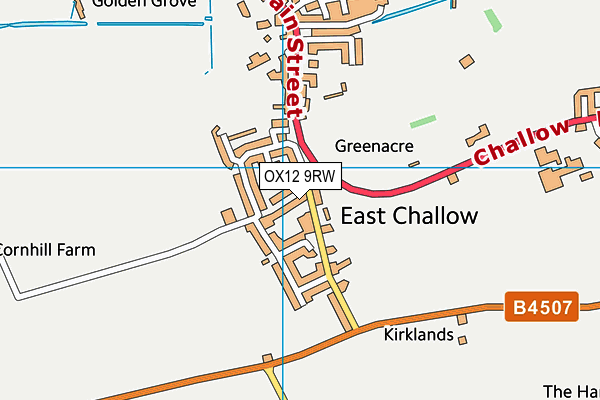 OX12 9RW map - OS VectorMap District (Ordnance Survey)