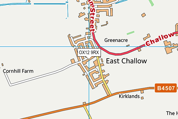 OX12 9RX map - OS VectorMap District (Ordnance Survey)