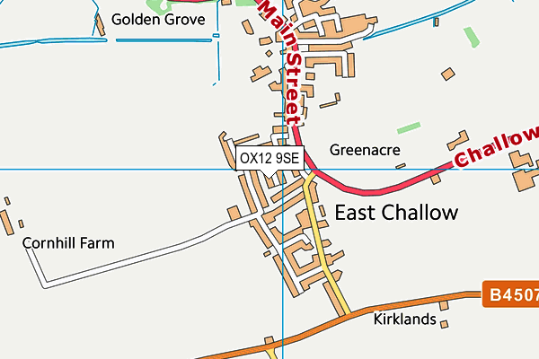 OX12 9SE map - OS VectorMap District (Ordnance Survey)