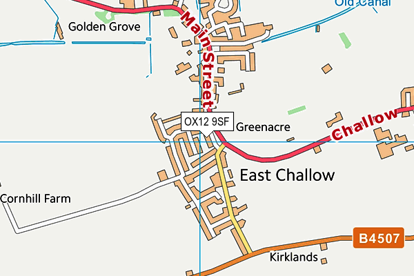 OX12 9SF map - OS VectorMap District (Ordnance Survey)