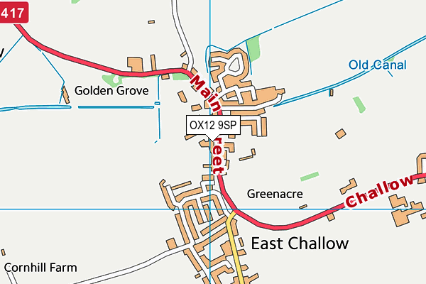 OX12 9SP map - OS VectorMap District (Ordnance Survey)