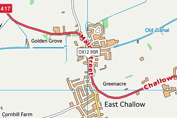 OX12 9SR map - OS VectorMap District (Ordnance Survey)