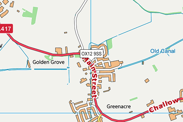 OX12 9SS map - OS VectorMap District (Ordnance Survey)