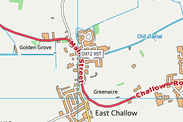 OX12 9ST map - OS VectorMap District (Ordnance Survey)