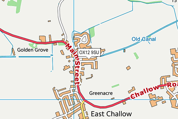 OX12 9SU map - OS VectorMap District (Ordnance Survey)