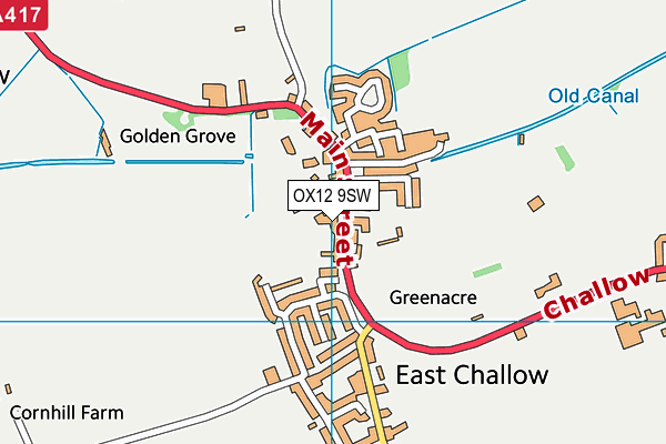 OX12 9SW map - OS VectorMap District (Ordnance Survey)