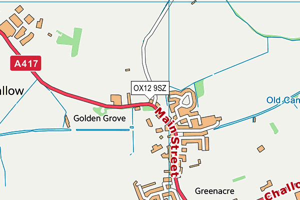 OX12 9SZ map - OS VectorMap District (Ordnance Survey)