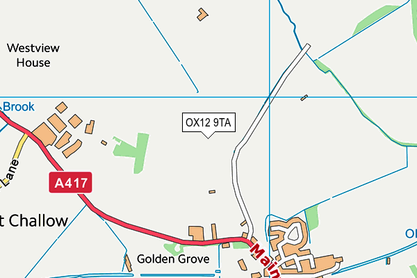 OX12 9TA map - OS VectorMap District (Ordnance Survey)